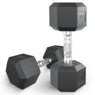 Гантель гексагональная UNIX Fit обрезиненная 12,5 кг / шт. Гантель гексагональная UNIX Fit обрезиненная 12,5 кг / шт.