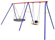 Качели дачные "Пионер 2КД" двойные качели цепные со спинкой+ качели "Паутина" 100 см PS-302