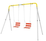 Качели двойные + ЦЕПНЫЕ качели Romana R.103.28.04 (серый/жёлтый, серый)