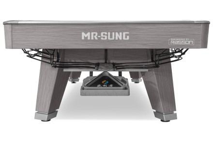 Стол / пул "Rasson Acurra" 9 ф (серый, сланец 25 мм) в комплекте с плитой, аксессуары + сукно