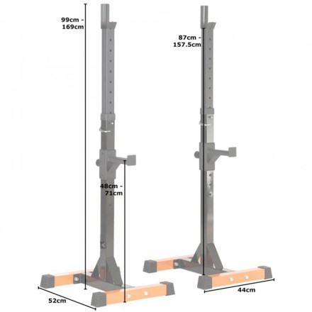 Стойка под штангу DFC черная/оранж. DSST16