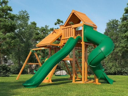 Деревянная детская площадка для дачи "Крепость Фани Deluxe" 3