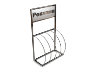 Парковка для велосипедов рекламная из нержавейки