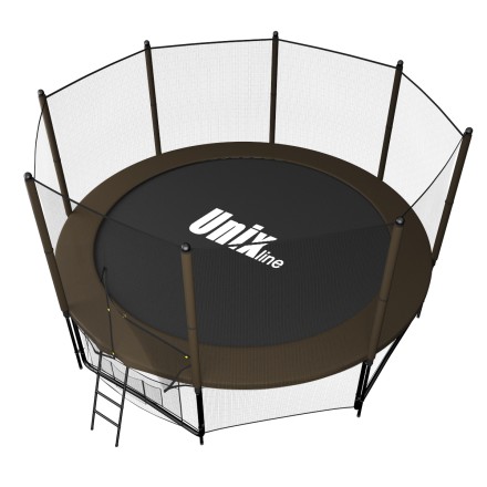 Батут UNIX Line Black&Brown 10 ft (outside)