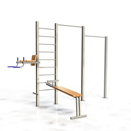 УТ102 Уличный атлетический комплекс с двумя турниками