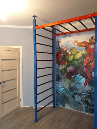 Комплекс с рукоходом, паутиной и скалодромом