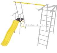 Дополнительный комплект с горкой 900 мм к дачному комплексу ROMANA 1.Д-44.01 (серый/жёлтый)