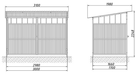 Ограждение мусоросборника 2П