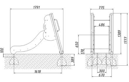 Детская горка «Море» 