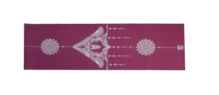 Коврик для йоги 2.5 мм пурпурный в сумке с ремешком