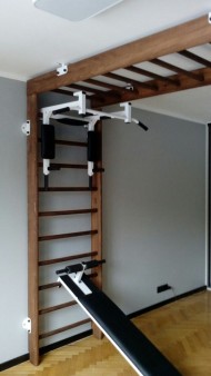 Шведская стенка с рукоходом из Бука палисандр