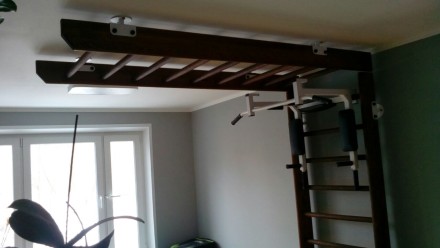 Шведская стенка с рукоходом из Бука палисандр