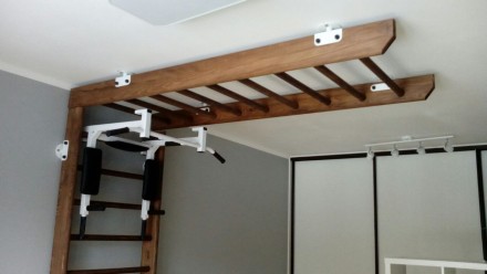 Шведская стенка с рукоходом из Бука палисандр