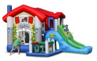 Надувной батут с горкой "В гостях у сказки" арт. 9515