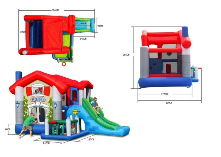 Надувной батут с горкой "В гостях у сказки" арт. 9515