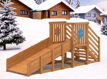 Зимняя горка "IgraGrad Snow Fox", скат 2.8 м 