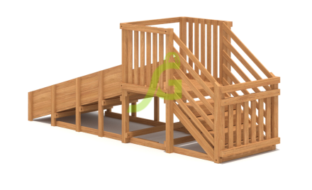 Зимняя горка "IgraGrad Snow Fox", скат 2.8 м 