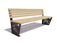 Скамейка «Ромашка» без подлокотников