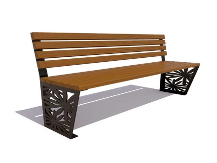 Скамейка «Ромашка» без подлокотников