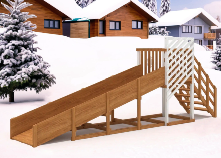 Зимняя горка "IgraGrad Snow Fox", скат 5 м, мод 2