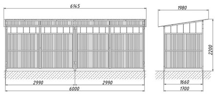 Ограждение мусоросборника для уличной площадки 4П