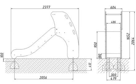 Детская горка «Заря H=950»   