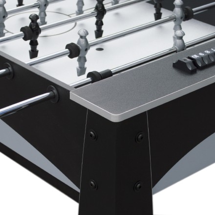 Игровой стол - футбол "Hit" (122x63.5x78.7 см, черно-серебристый)