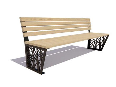 Скамейка «Роща» без подлокотников Скамейка «Роща» без подлокотников