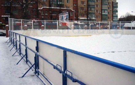 Хоккейная коробка (каток) 15х30 Пластиковый борт