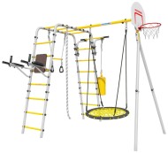 Дачный комплекс "Fitness" + ГНЕЗДО качели-гнездо 80 см Romana 103.20.05 (серый/жёлтый)