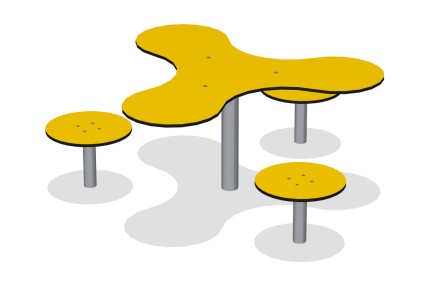 Детский столик со стульчиками из HPL МФL-01