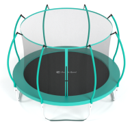 Батут с защитной сеткой "PERFETTO SPORT PREMIUM STRONG 10" диаметр 3,0 м зелёный
