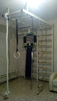 Шведская стенка сдвоенная с рукоходом