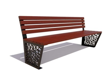 Скамейка «Сколково» без подлокотников