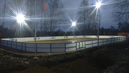 Хоккейная коробка (каток) 20х40 Пластиковый борт