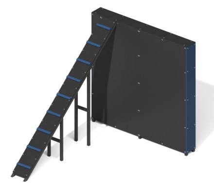 ПП-03 Полоса препятствий забор с наклонной доской