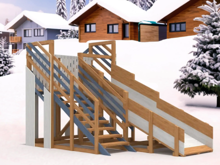 Зимняя горка "IgraGrad Snow Fox", скат 5 м, мод 3