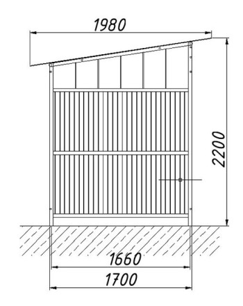 Ограждение мусоросборника для уличной площадки 6П