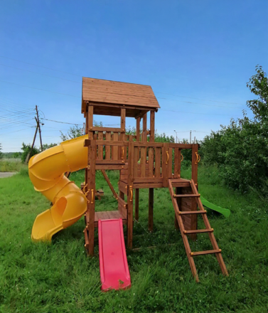 Детская площадка «Выше Всех Маугли 1 с винтовой горкой»
