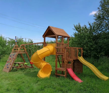Детская площадка «Выше Всех Маугли 1 с винтовой горкой»