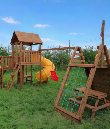 Детская площадка «Выше Всех Маугли 1 с винтовой горкой»
