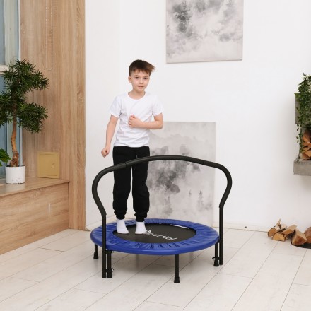 Батут с поручнем DFC JUMPFIT 36'' синий