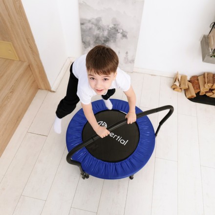 Батут с поручнем DFC JUMPFIT 36'' синий