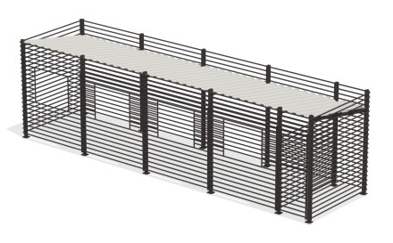 Контейнерная площадка “Промо” (на 4 контейнера + хоз. блок)