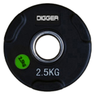 Диск олимпийский обрезиненный 3-х хватовый 2,5кг Hasttings Digger HD51C1C-2,5