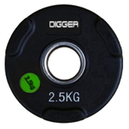 Диск олимпийский обрезиненный 3-х хватовый 2,5кг Hasttings Digger HD51C1C-2,5