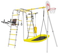   Дачный комплекс "Fitness" + ЛОДКА качели Romana 103.20.05 (серый/жёлтый)