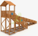 Зимняя деревянная горка "IgraGrad Snow Fox (Домик)", скат 10 м 