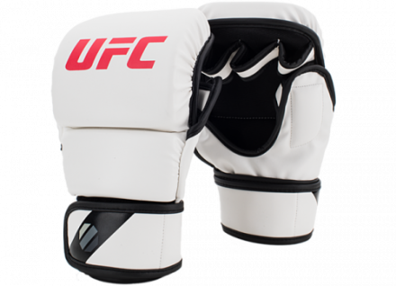 UFC Перчатки MMA для спарринга 8 унций белые S/M