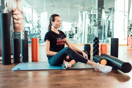 Цилиндр для пилатес EVA 45 см премиум (высокая плотность)